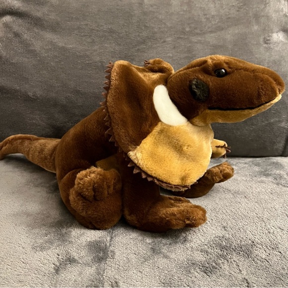 Wild Republic 2006 Plush Brown Frilled Lizard - Picture 1 of 8